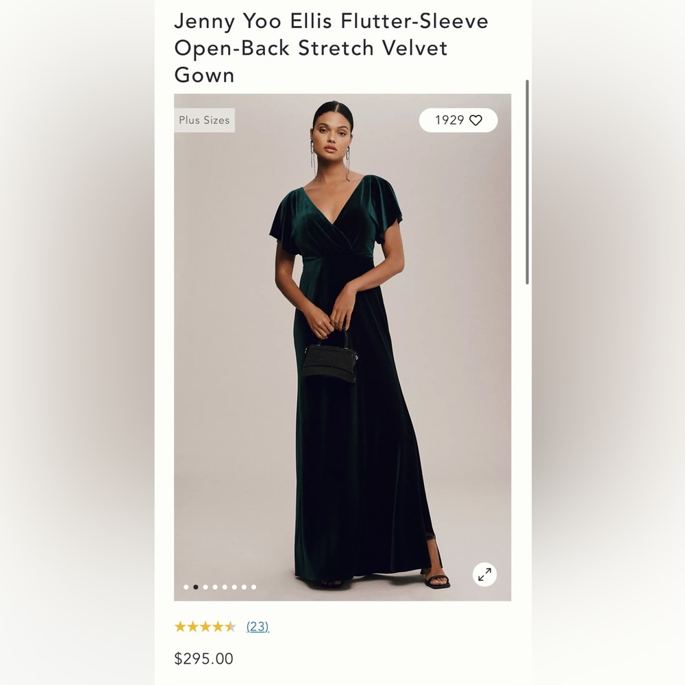 Anthropologie Velvet Dress